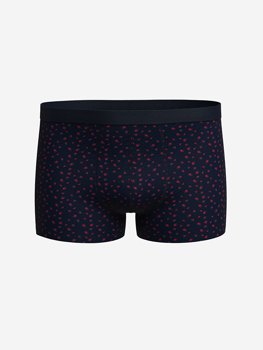 Kırmızı Standart Kalıp Pamuklu Esnek Erkek Boxer