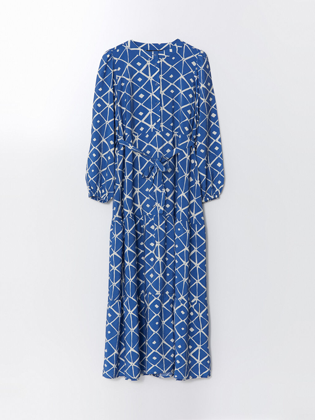 LCW Modest Grandad Collar Patterned Women's Dress -S55117Z8-LQQ