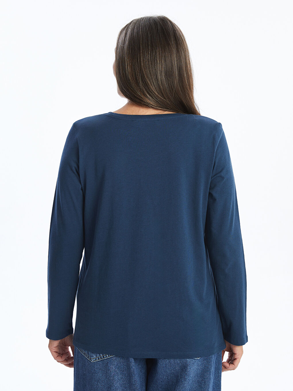 Women's Blouse with embroidery round neckline -S55118Z8-HSD