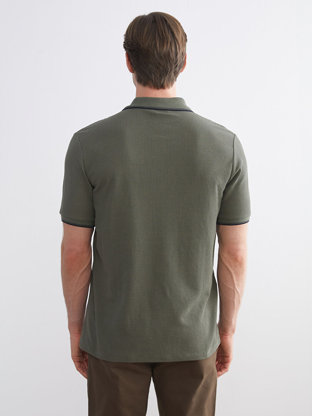 Polo Neck Short Sleeve Men's T-Shirt-6