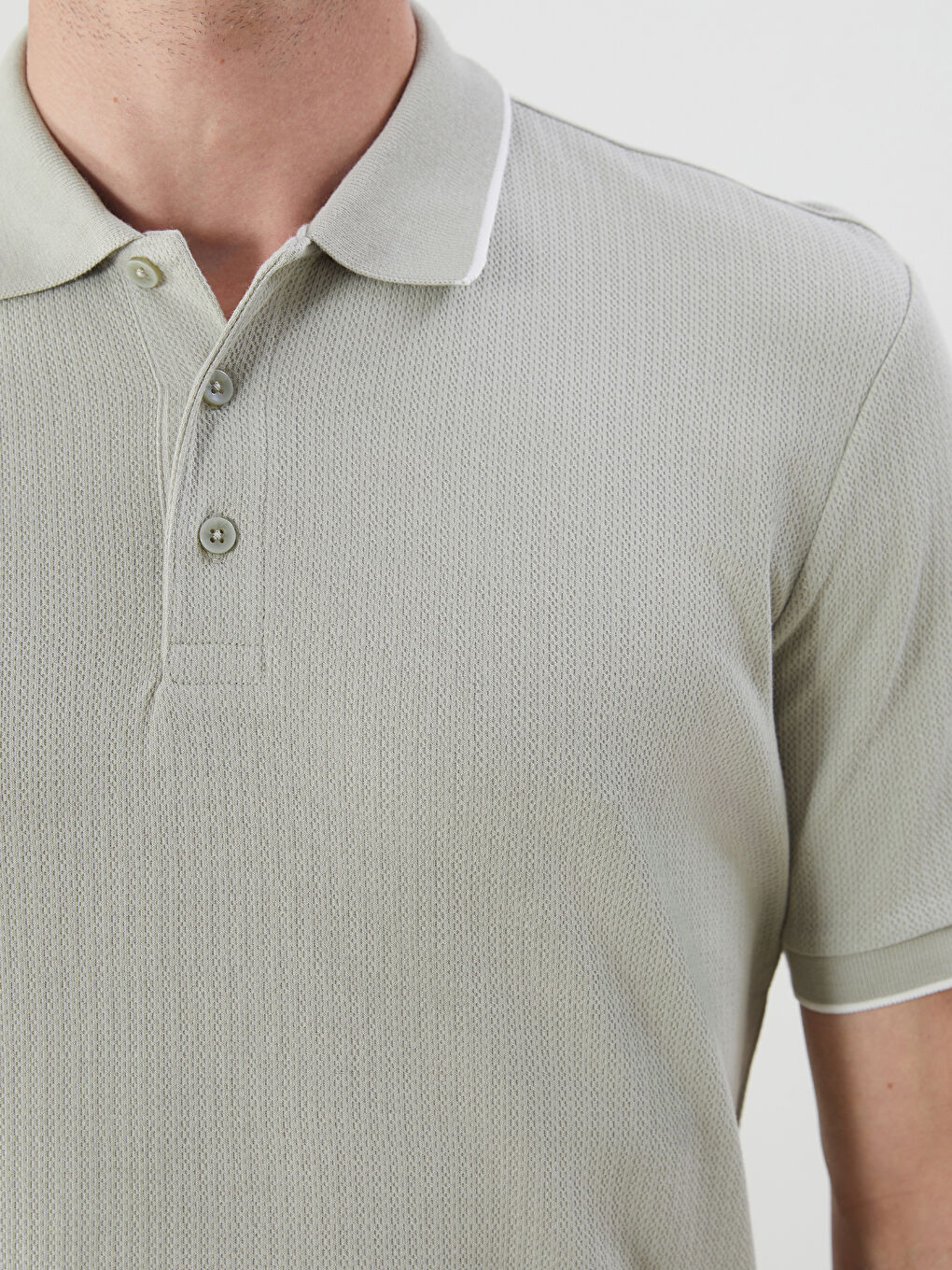 Polo Neck Short Sleeve Men's T-Shirt -S55147Z8-YCU