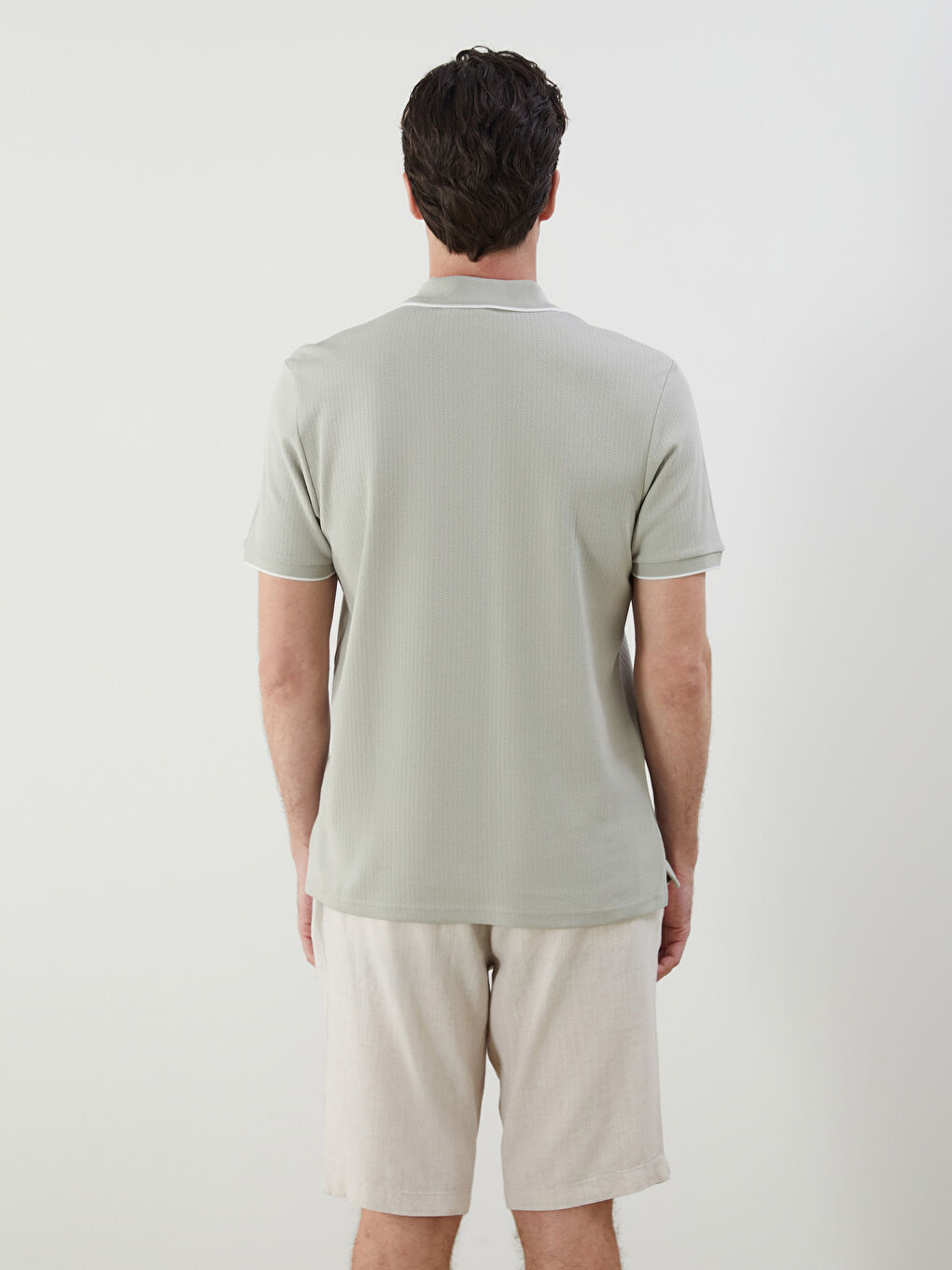 Polo Neck Short Sleeve Men's T-Shirt -S55147Z8-YCU