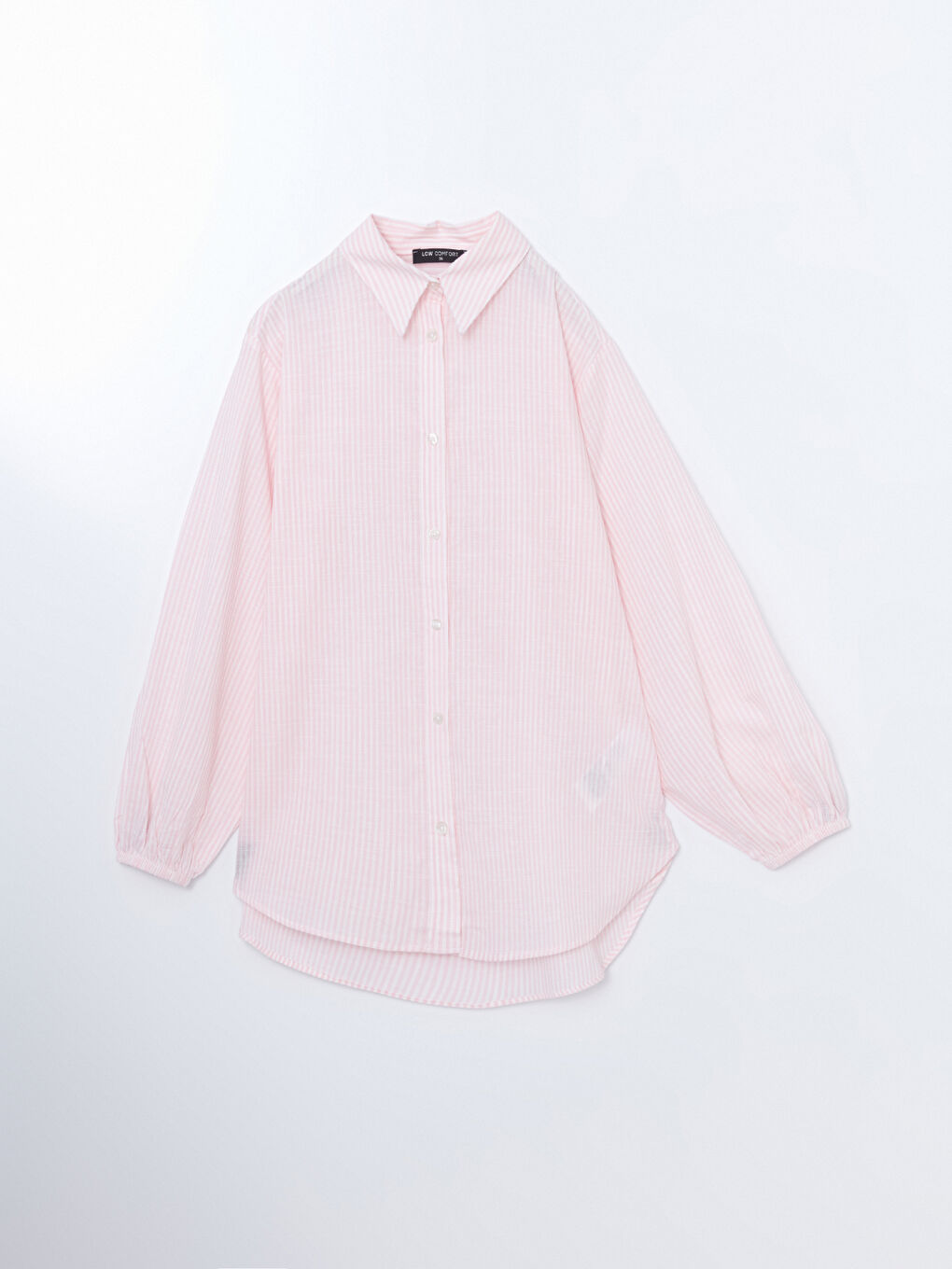 Regular Fit Poplin Women's Shirt with Ruching -S55154Z8-LHK