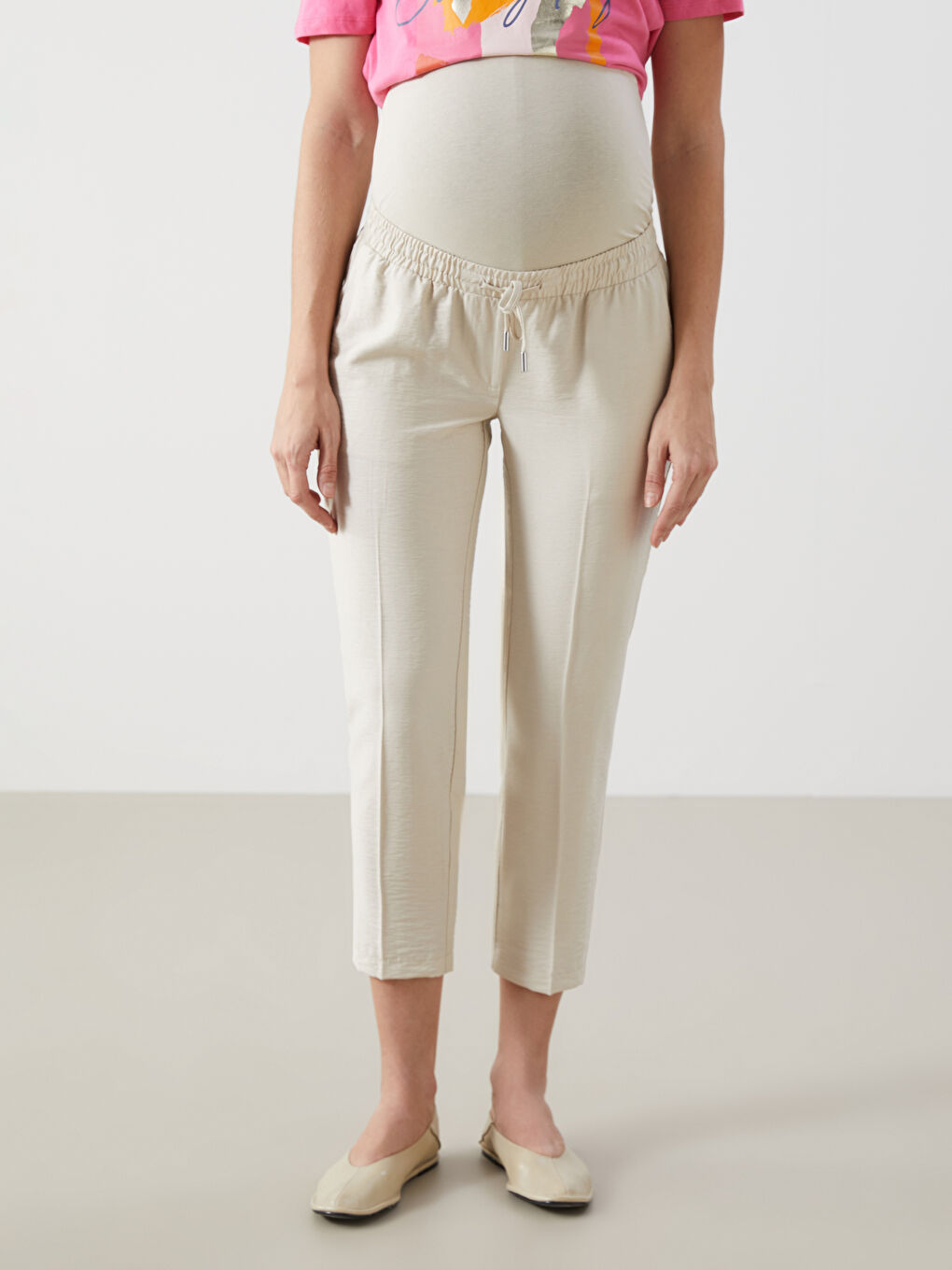 Trudničke pantalone sa karot krojem i pojasom preko stomaka -S55156Z8-SB4