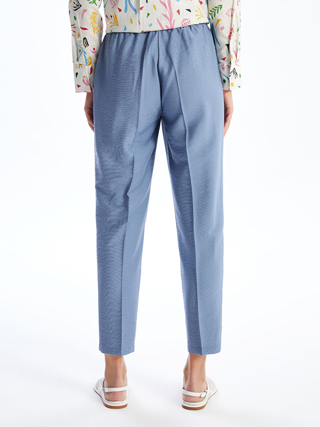 LCW Comfort Pantalon Taille Élastiquée Coupe Carotte pour Femmes -S55158Z8-R0T