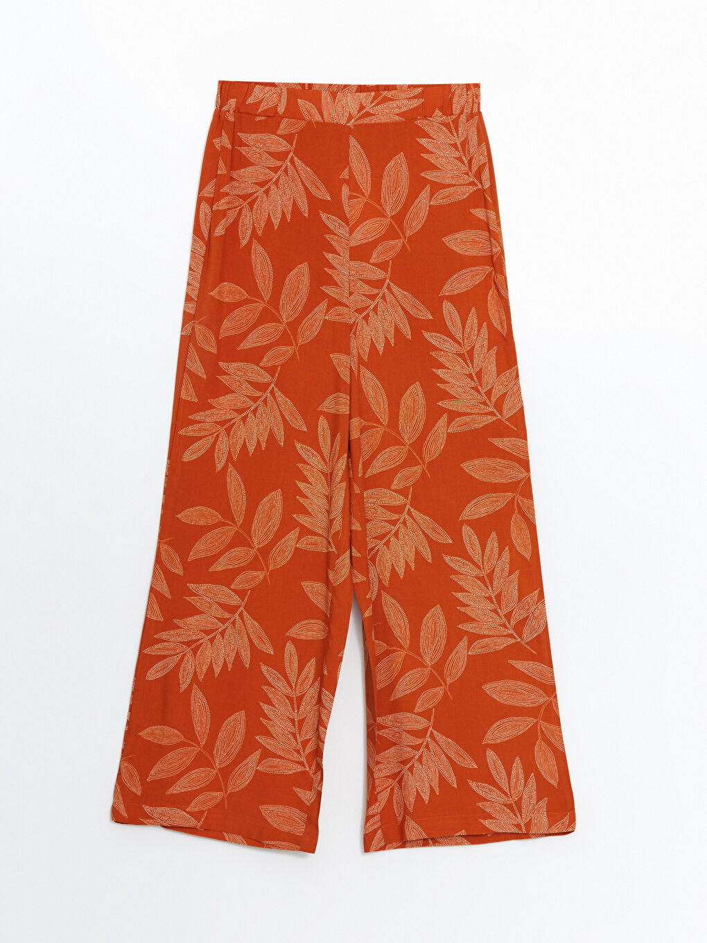 Elasticated Waist Floral Wide Leg Women's Trousers -S55159Z8-LSR