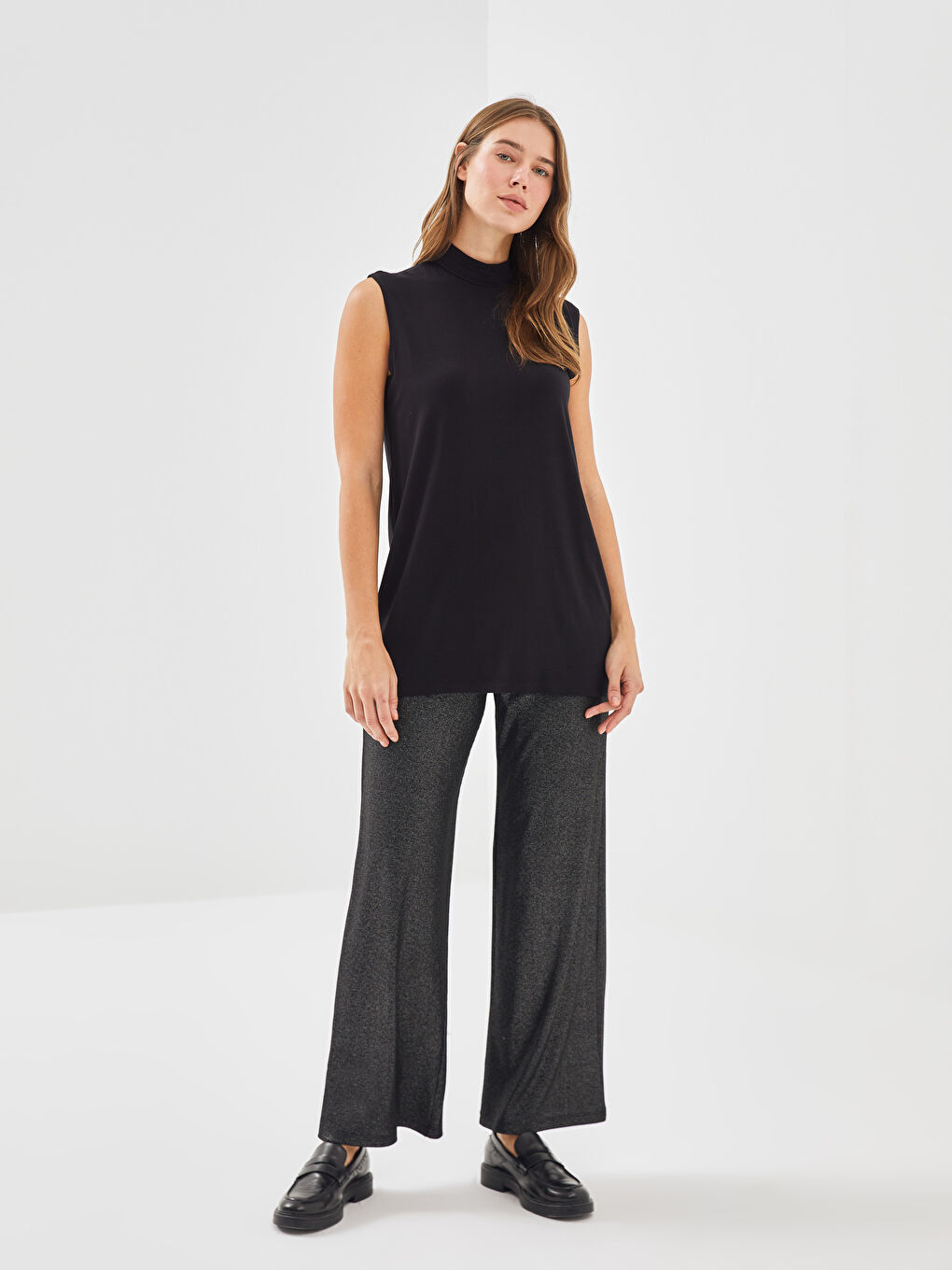 LCW Modest Dik Yaka Kadın Tunik -S55178Z8-CVL