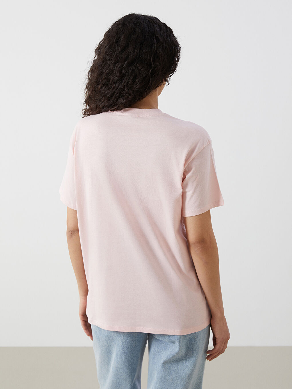T-shirt à Col Rond Imprimé Lilo & Stitch pour Femmes-3