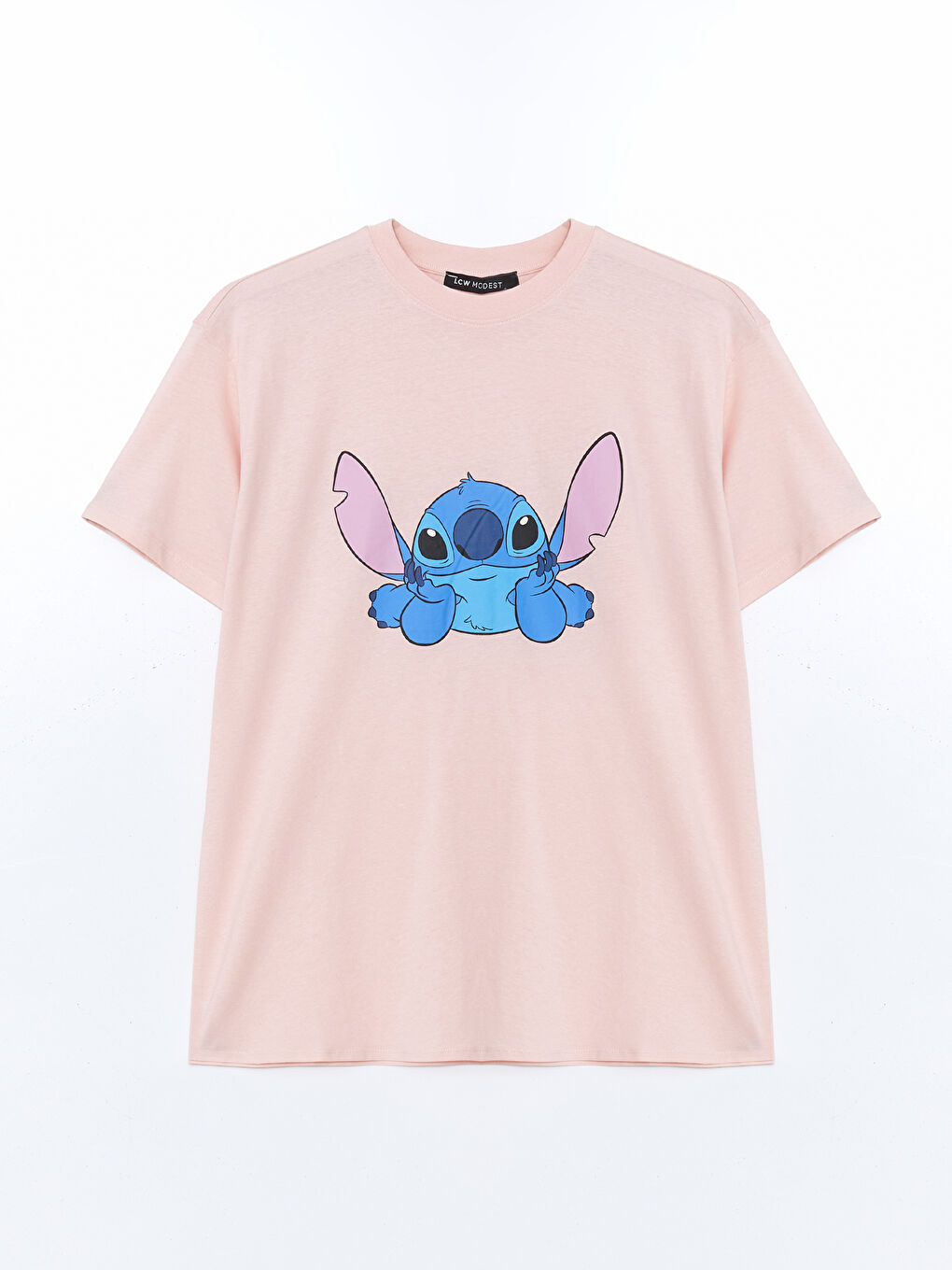 T-shirt à Col Rond Imprimé Lilo & Stitch pour Femmes-4