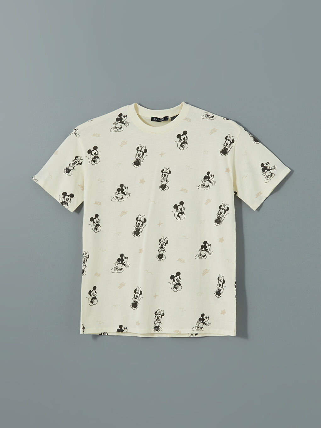 LCW Modest Mickey & Minnie Mouse Baskılı Kadın Tişört -S55184Z8-KXN