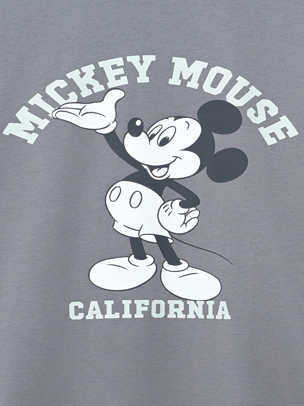 LCW Modest Crew Neck Mickey Mouse Printed Long Sleeve Oversize Women's Sweatshirt Tunic -S55189Z8-H9V
