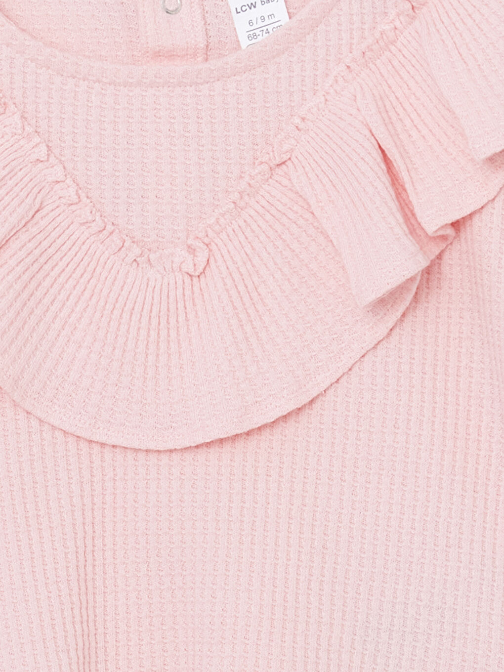 Pembe Beli Lastikli Basic Kız Bebek Jogger Pantolon-2