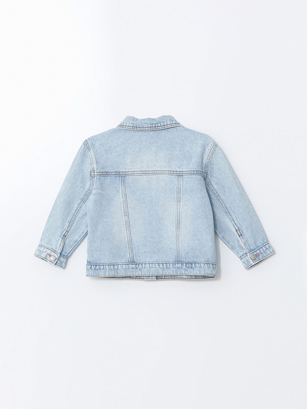 Collared Pocketed Baby Girls' Denim Jacket -S55208Z1-V2T