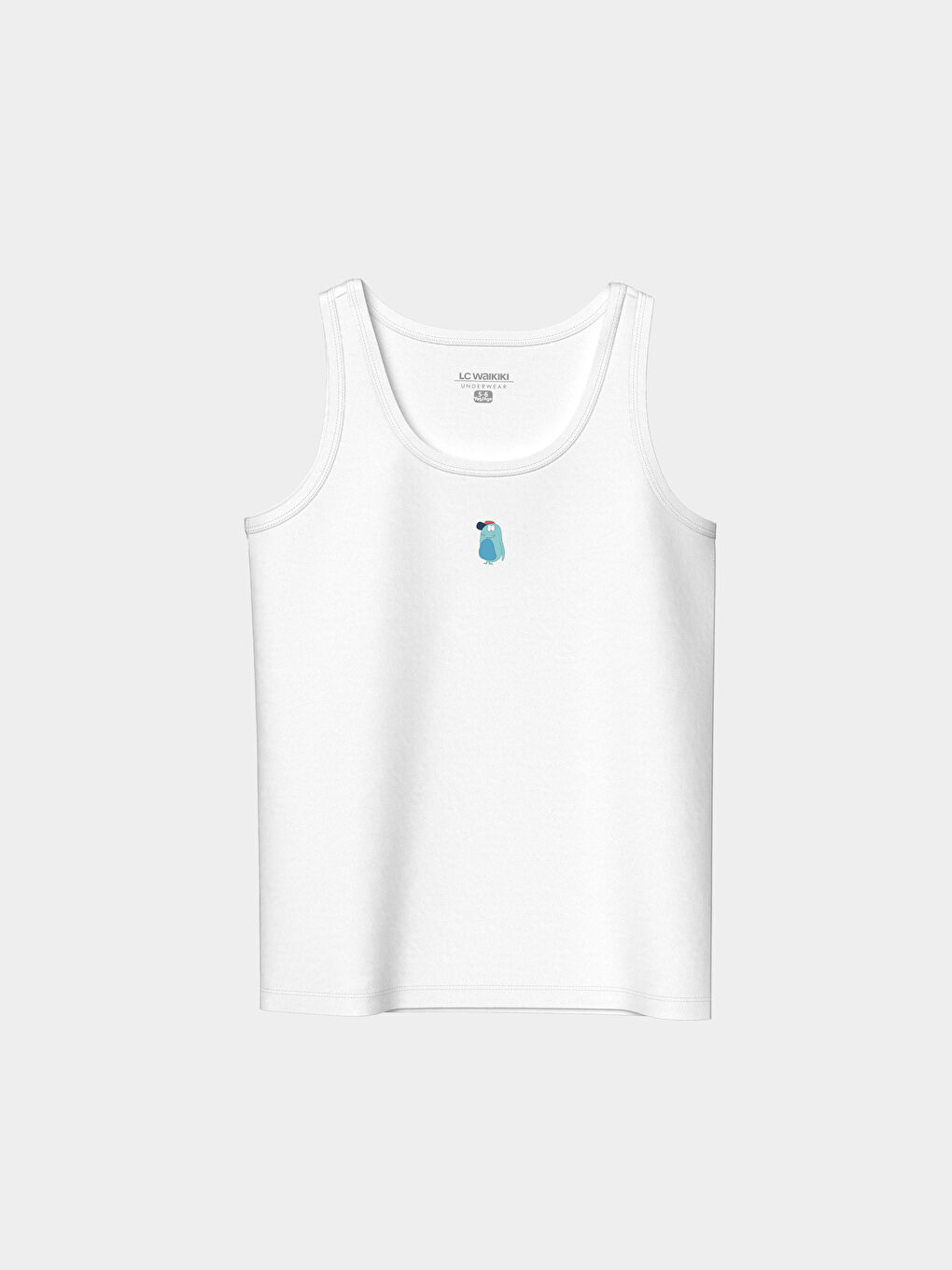 Beyaz Bisiklet Yaka Erkek Çocuk Atlet