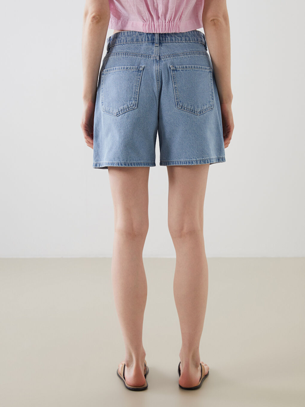 Regular Fit Women's Denim Shorts -S55240Z8-311