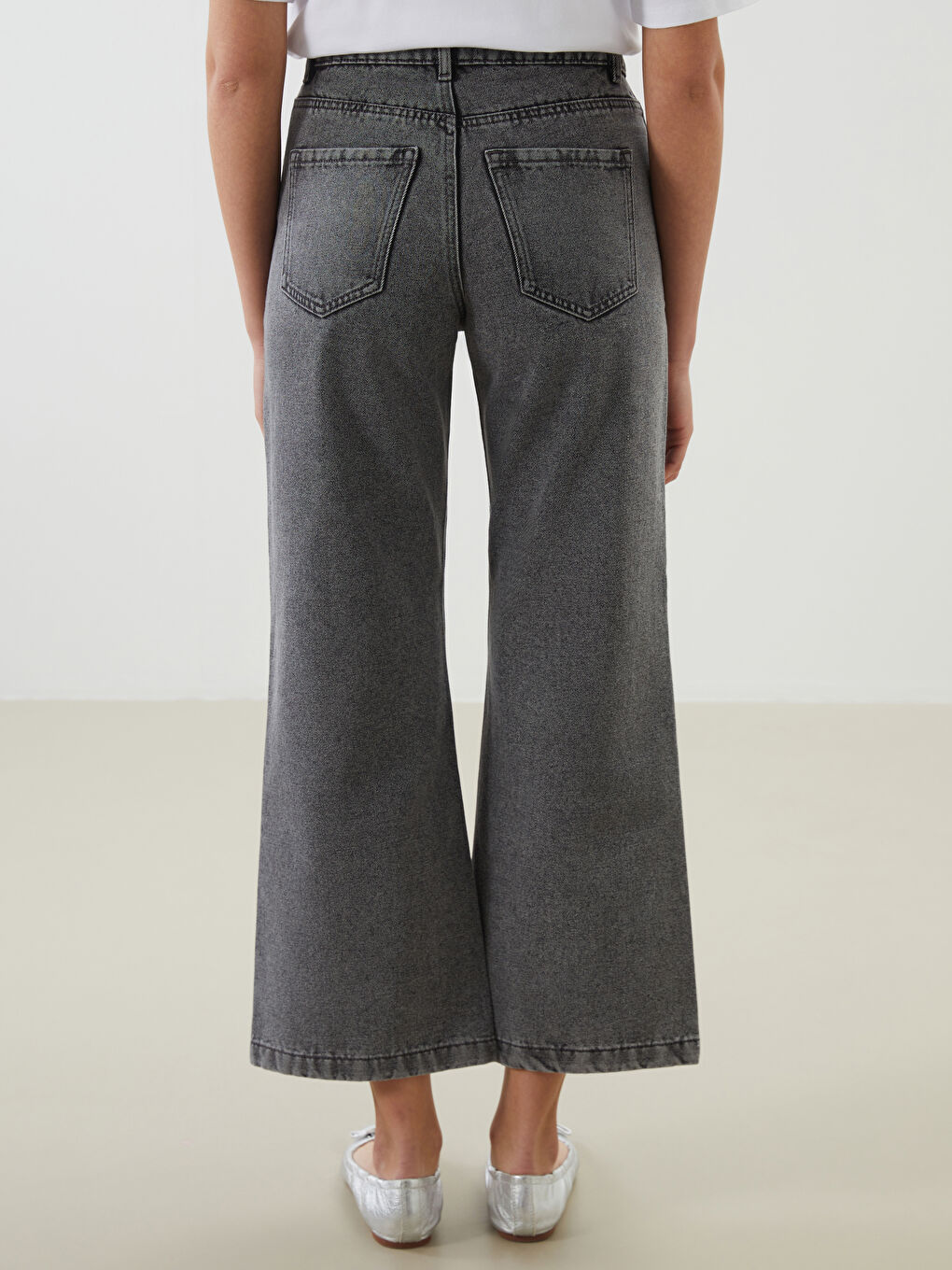 LC Waikiki Ženske farmerke širokih nogavica -S55255Z8-GRD