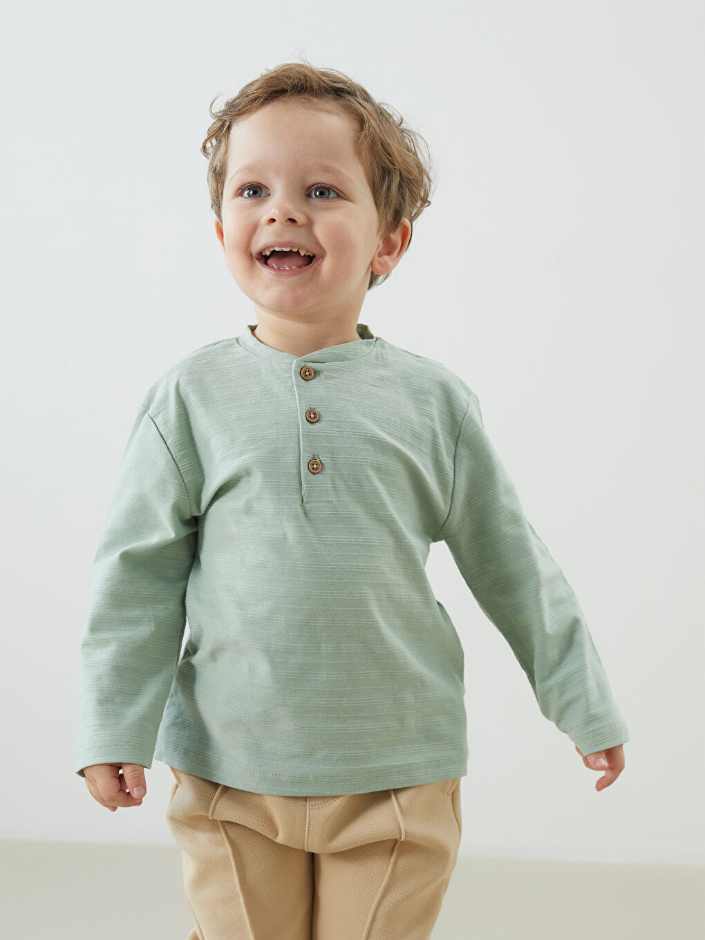 Grandad Collar Baby Boy T-Shirt And Sweatpants Set (2 Pieces) -S55323Z1-RYZ