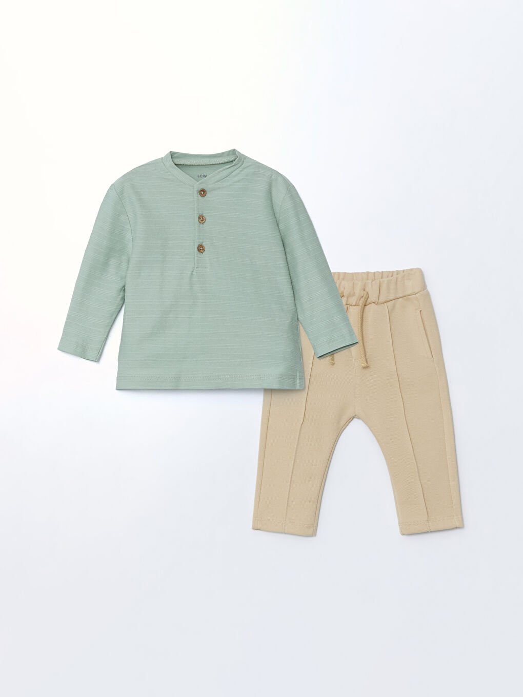 Grandad Collar Baby Boy T-Shirt And Sweatpants Set (2 Pieces) -S55323Z1-RYZ