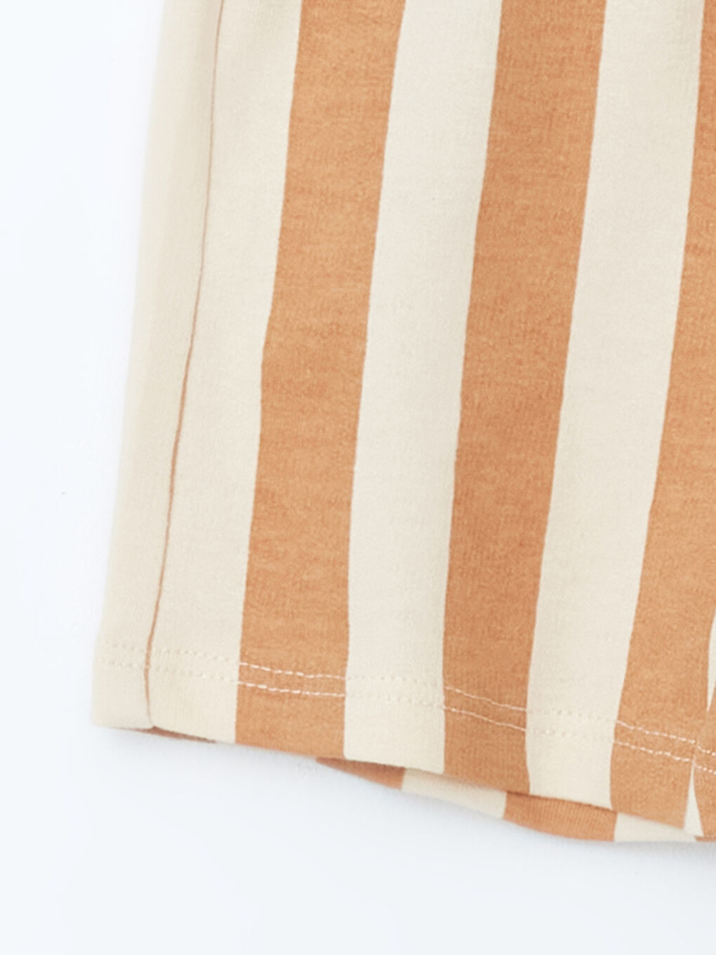 Bej Çizgili Erkek Bebek Şort-1