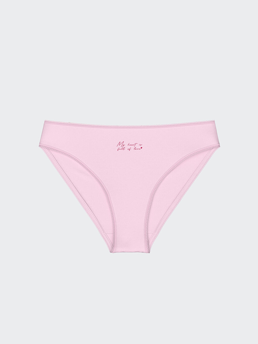 Pembe Baskılı Bikini Külot