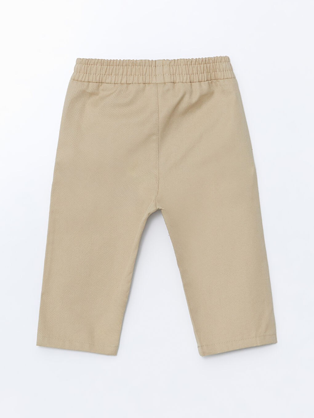 Bej Beli Lastikli Gabardin Erkek Bebek Pantolon-1