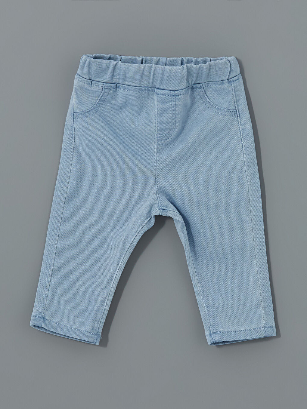 LCW baby Mavi Beli Lastikli Erkek Bebek Jean Pantolon