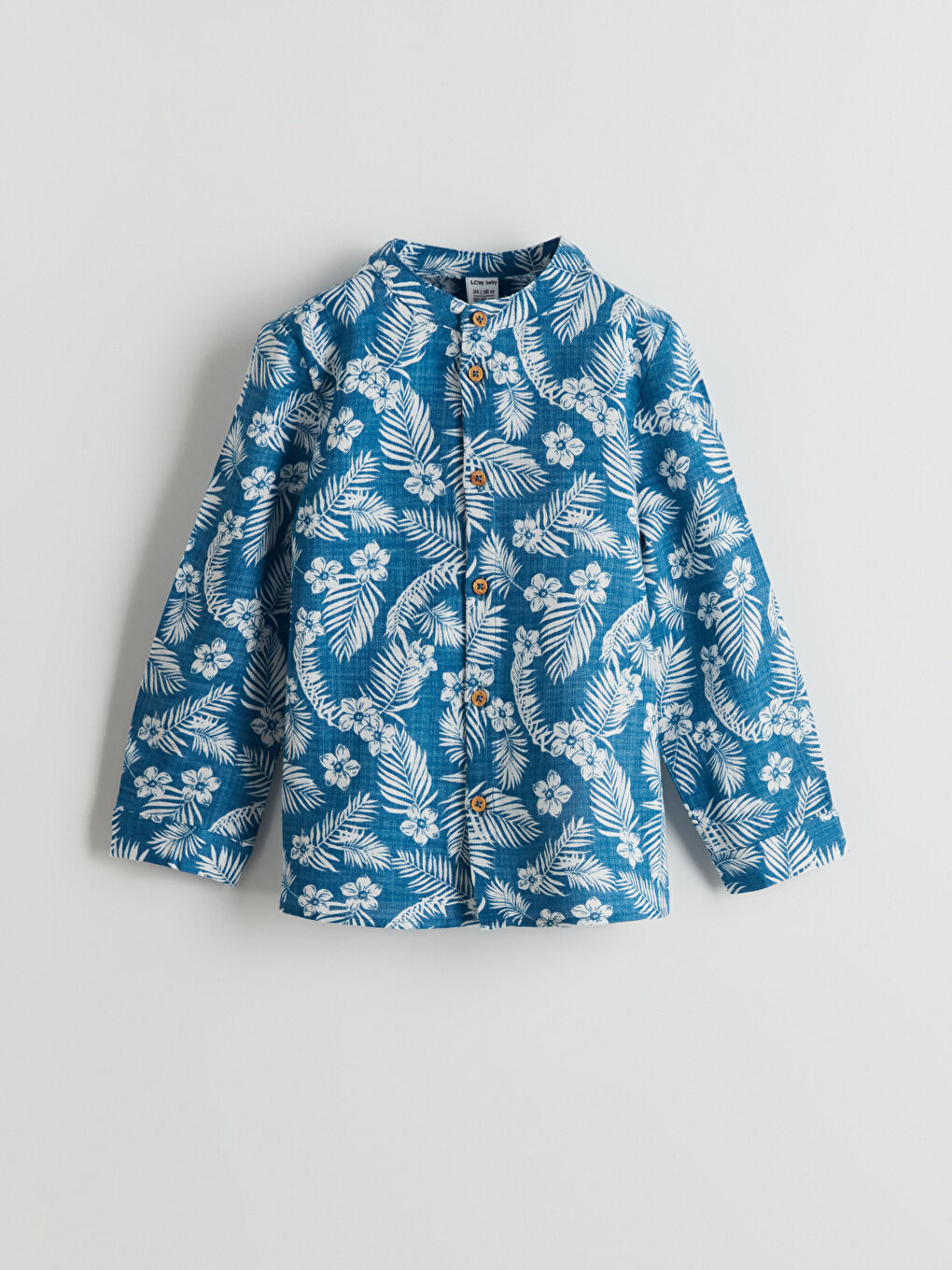 Mavi Hakim Yaka Erkek Bebek Gömlek