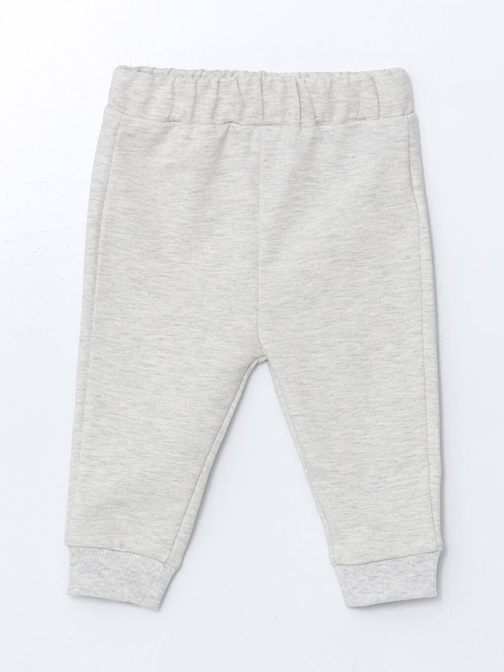 Beyaz Beli Lastikli Erkek Bebek Eşofman Alt