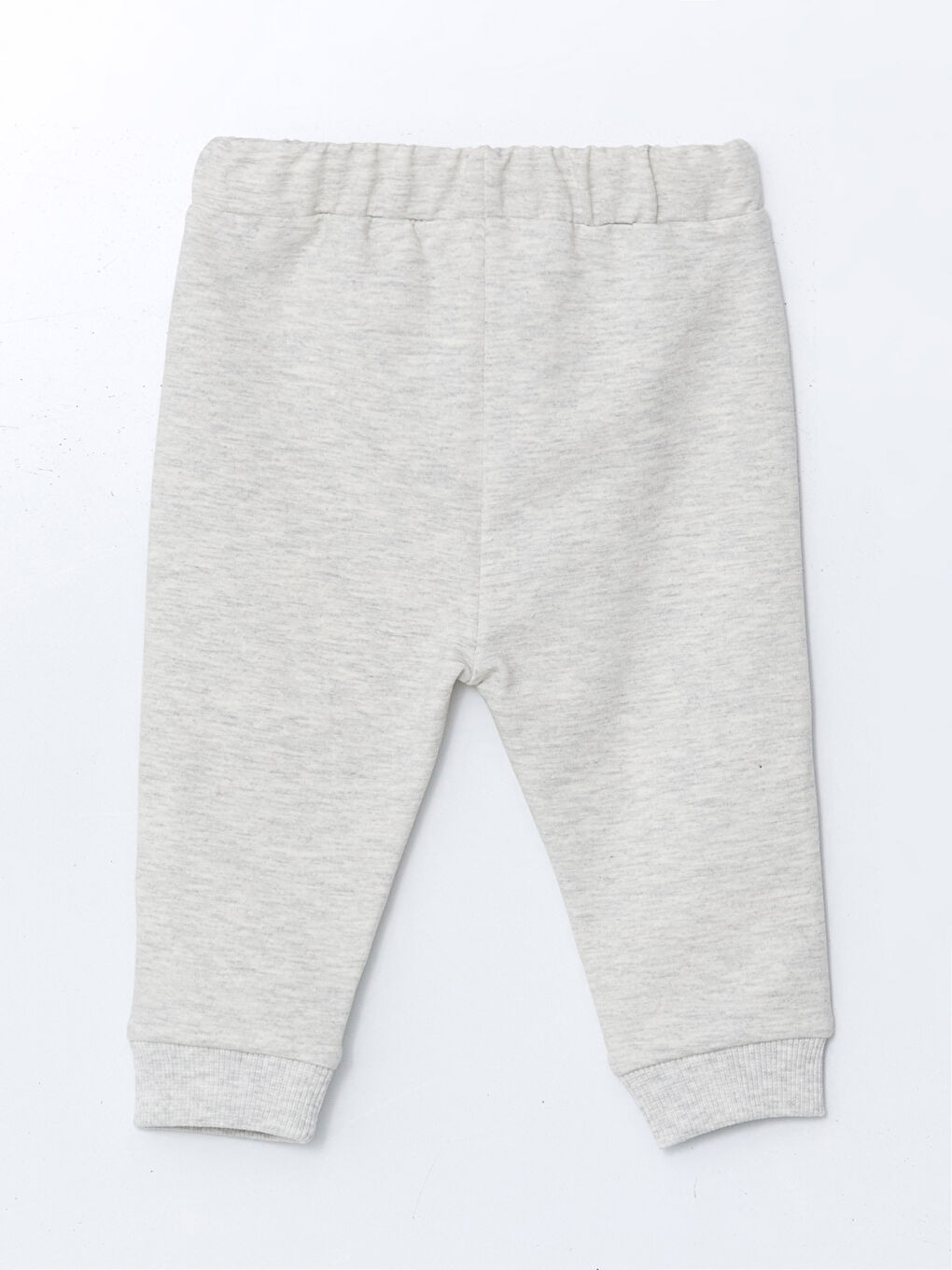 Beyaz Beli Lastikli Erkek Bebek Eşofman Alt-1