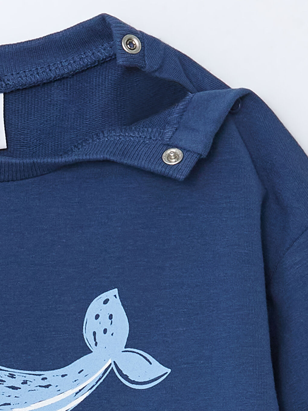 Lacivert Bisiklet Yaka Erkek Bebek Sweatshirt-2