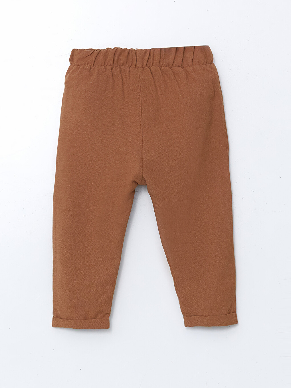 Kahverengi Keten Karışımlı Erkek Bebek Pantolon-1