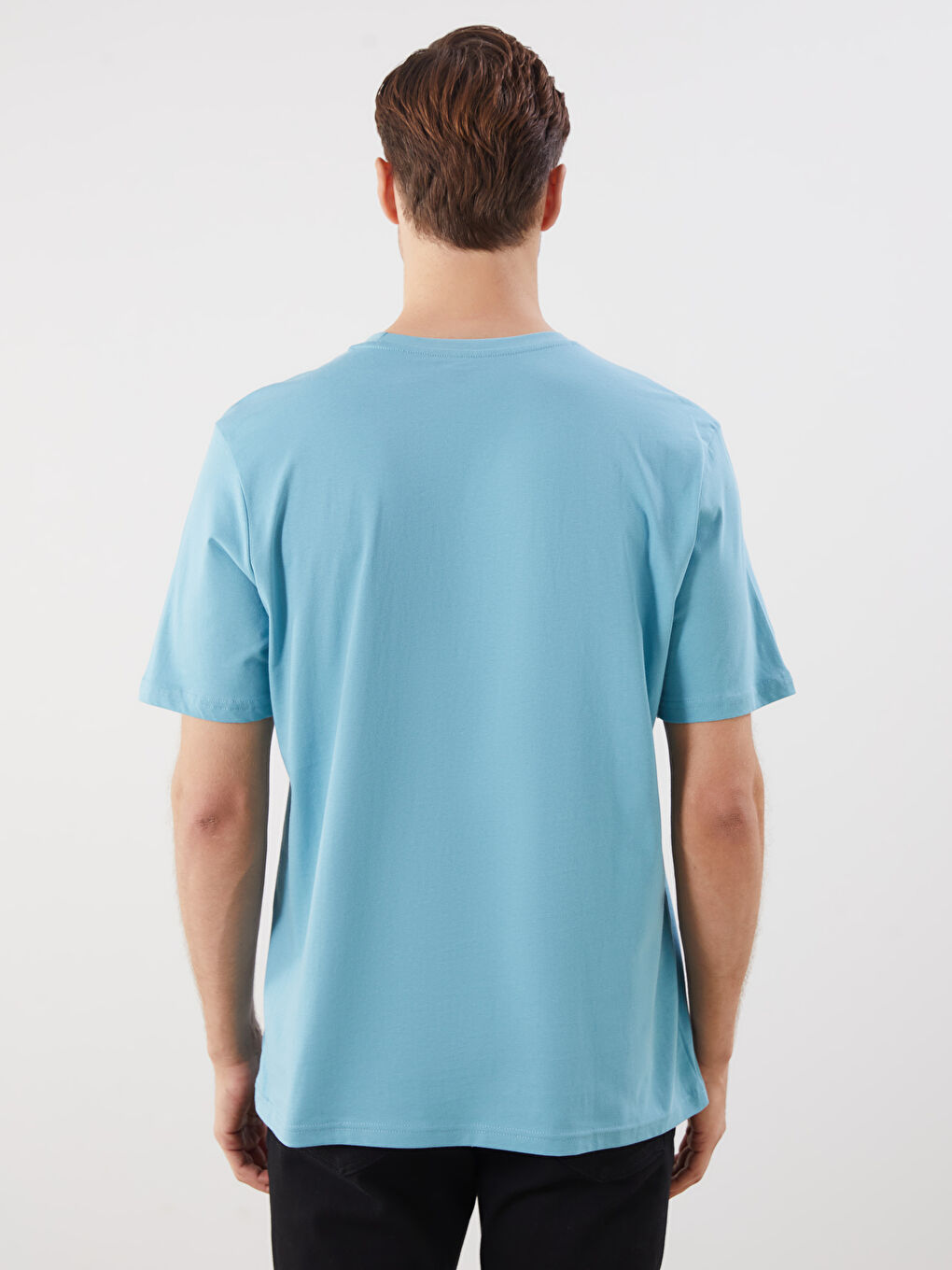 LCWAIKIKI كلاسيك تیشێرتی قۆڵ کورت چاپکراوی بۆ پیاوان یەخه خڕ -S55482Z8-P5P