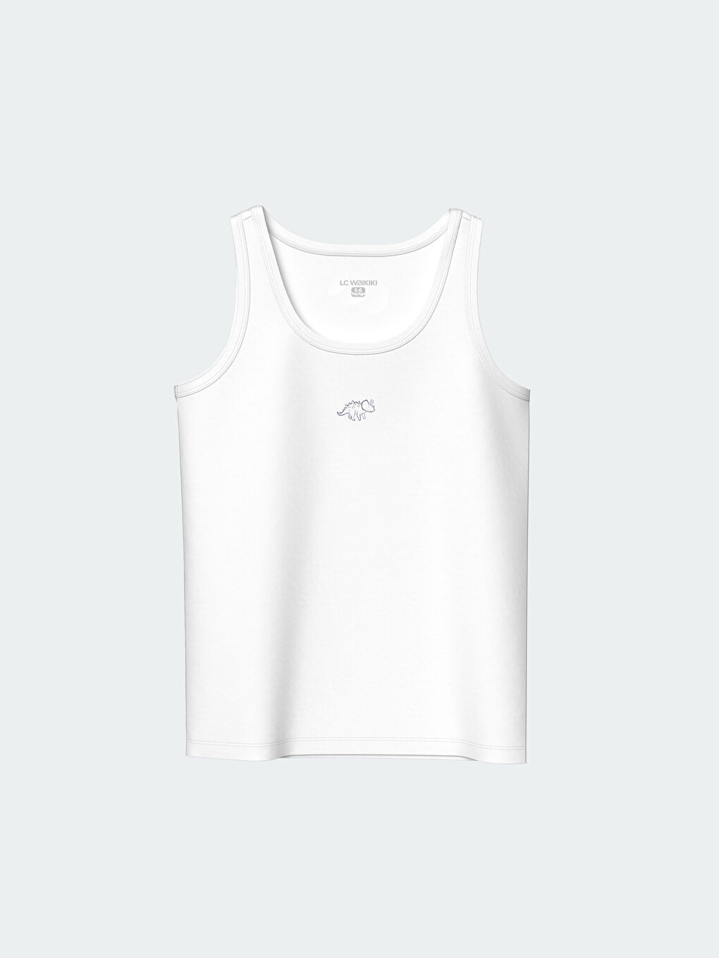 Beyaz Bisiklet Yaka Erkek Çocuk Atlet