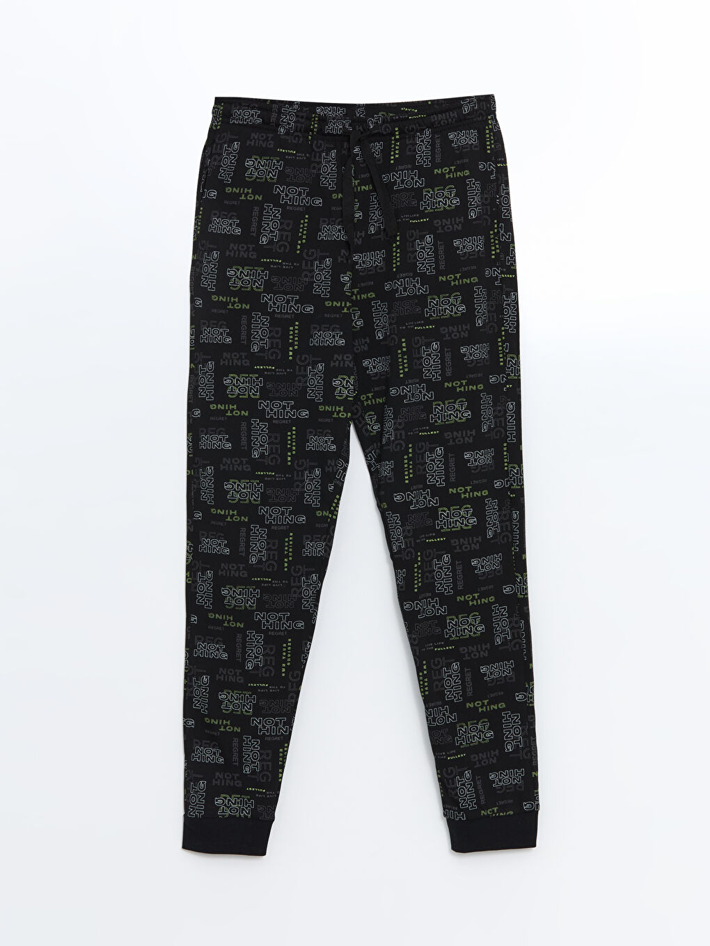 Siyah Standart Kalıp Erkek Pijama Alt