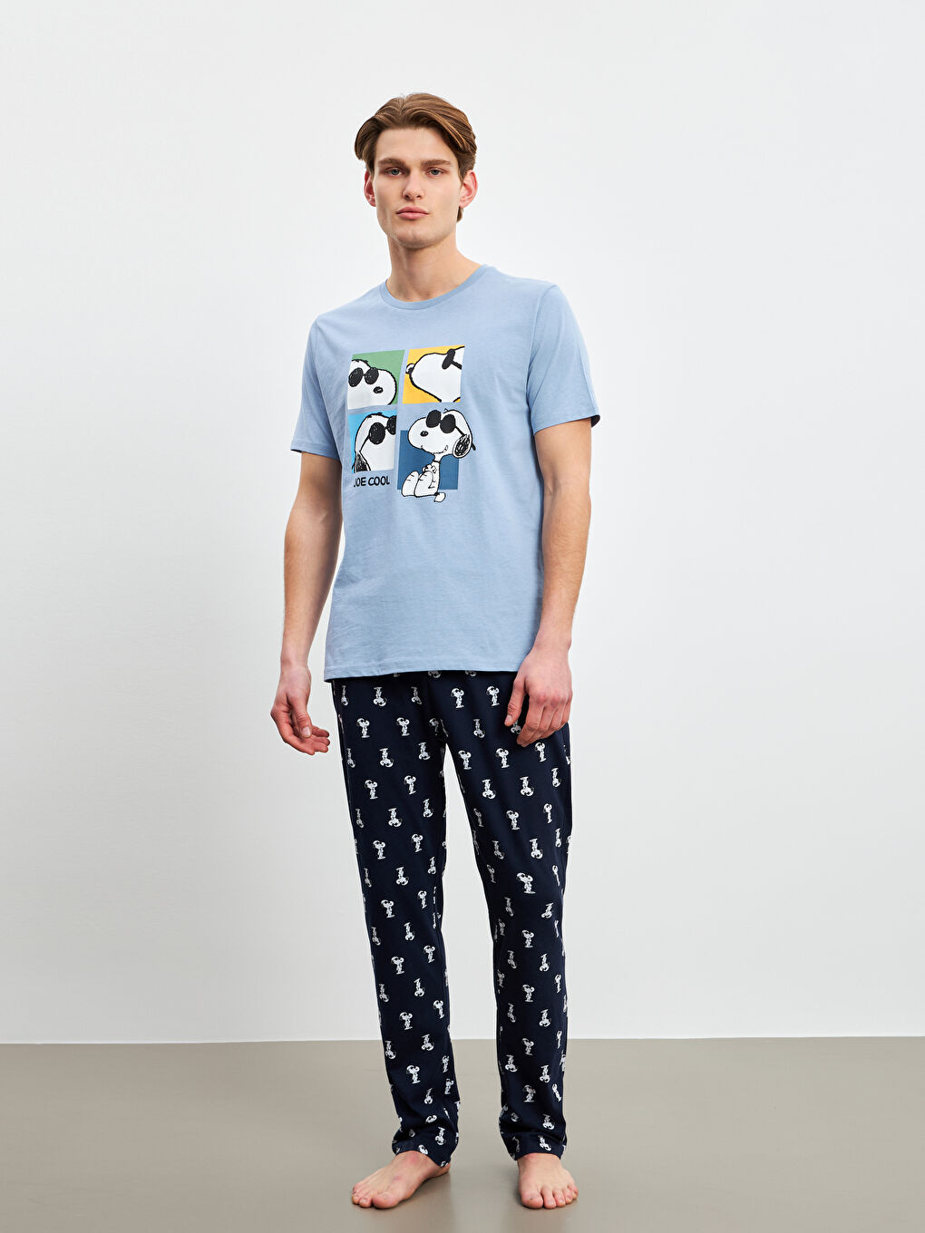 Standard Pattern Snoopy Printed Men's Pajamas Set -S55509Z8-LSJ