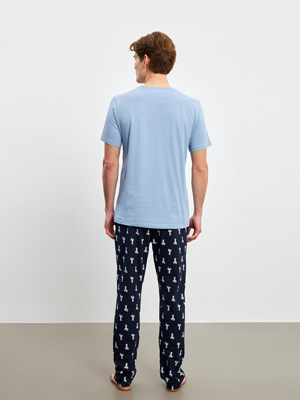 Standard Pattern Snoopy Printed Men's Pajamas Set -S55509Z8-LSJ