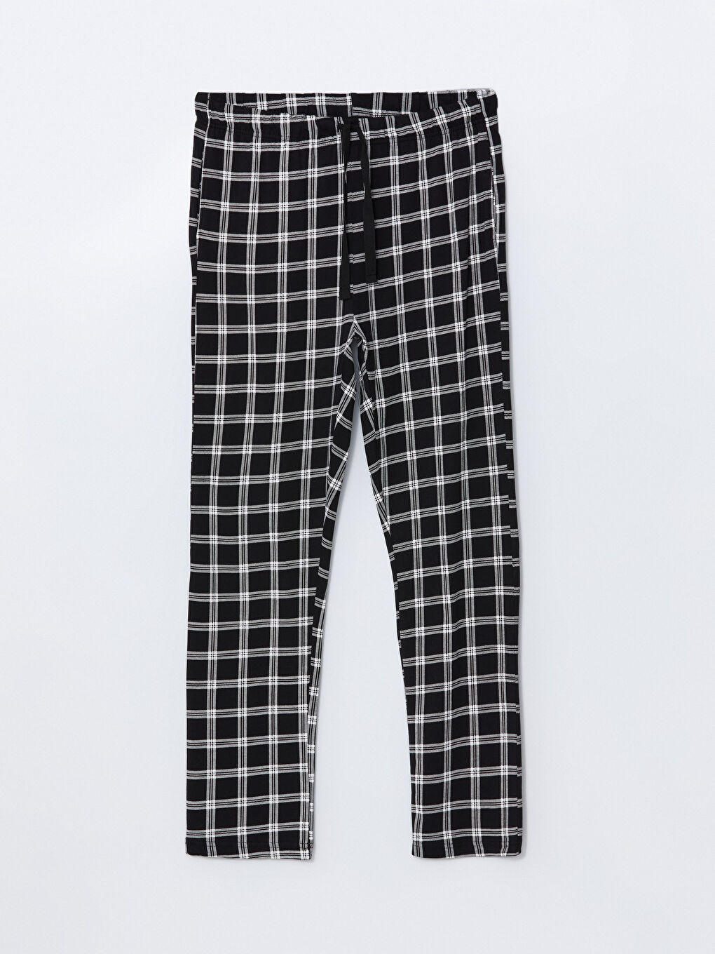 LC WAIKIKI Siyah Standart Kalıp Ekose Erkek Pijama Alt