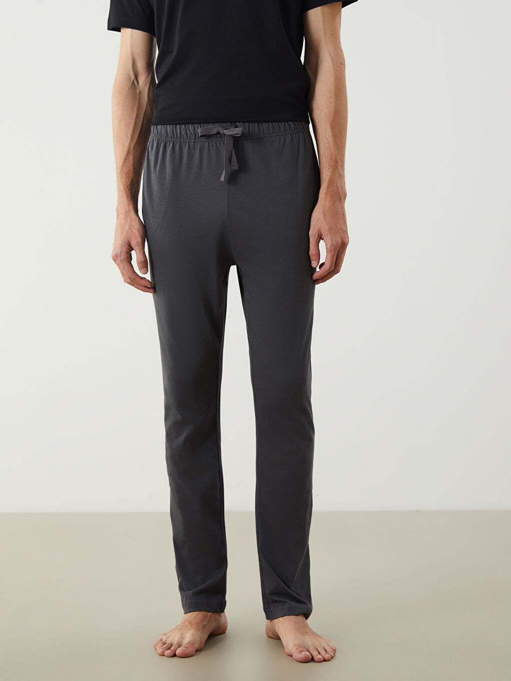 Antrasit Standart Kalıp Erkek Pijama Alt-1