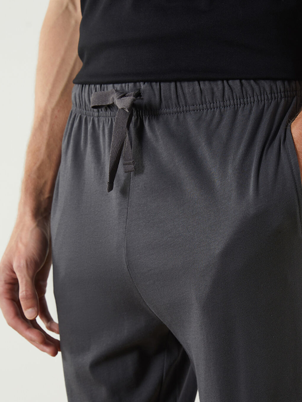 Antrasit Standart Kalıp Erkek Pijama Alt-2