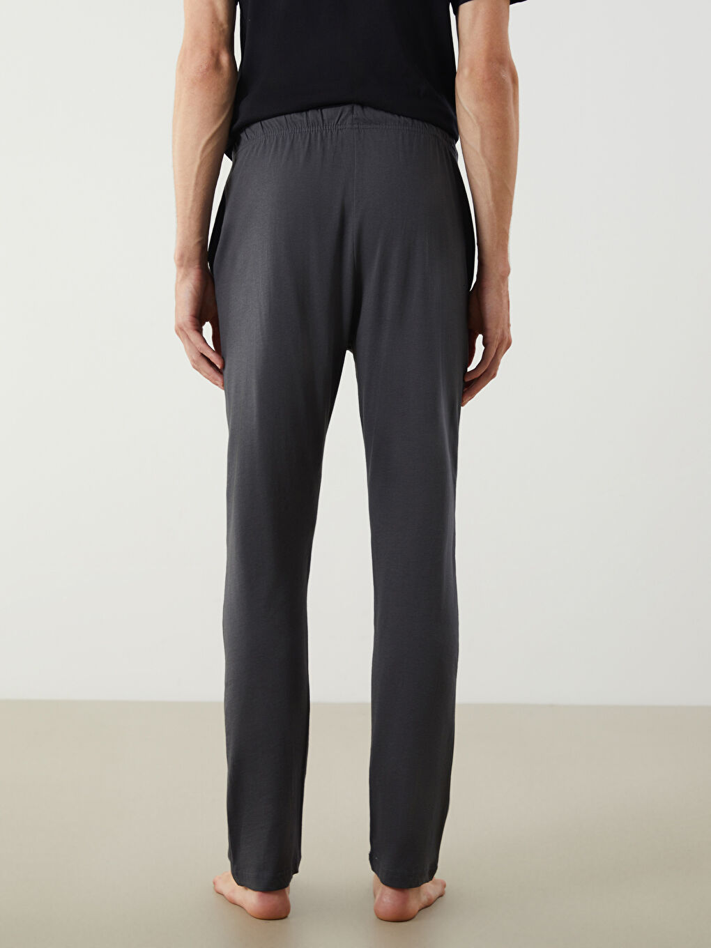 Antrasit Standart Kalıp Erkek Pijama Alt-3