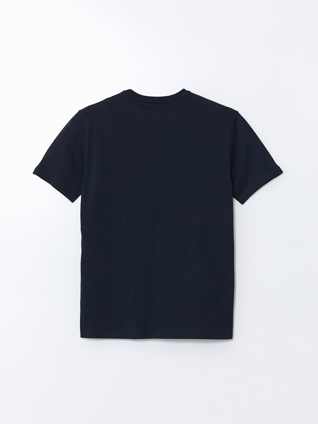 Lacivert Bisiklet Yaka Baskılı Erkek Pijama Üst-1