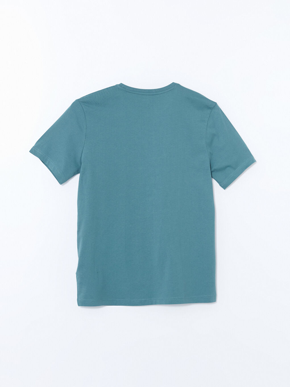 Yeşil Bisiklet Yaka Kısa Kollu Erkek Pijama Üst-1