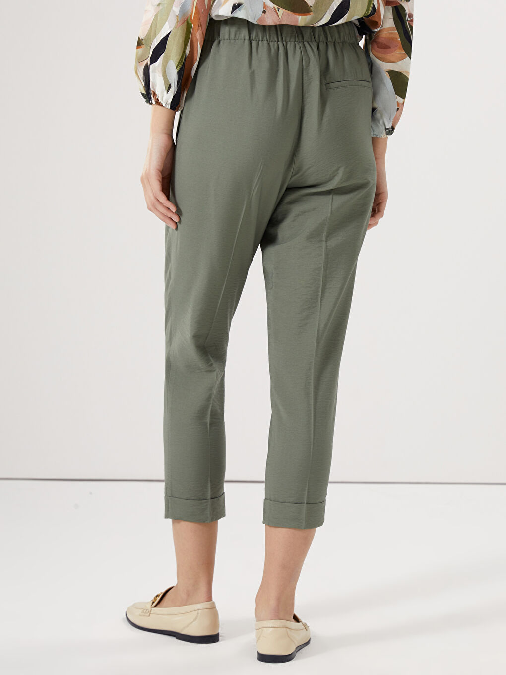 Pantalone za žene sa lastišem u struku -S55553Z8-GZA