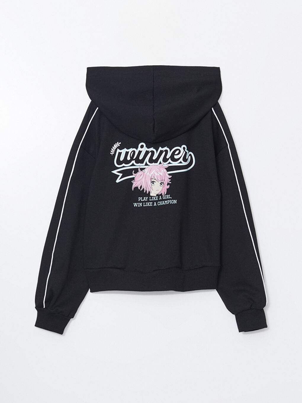 Hooded Girls' Zippered Sweatshirt -S55564Z4-CVL