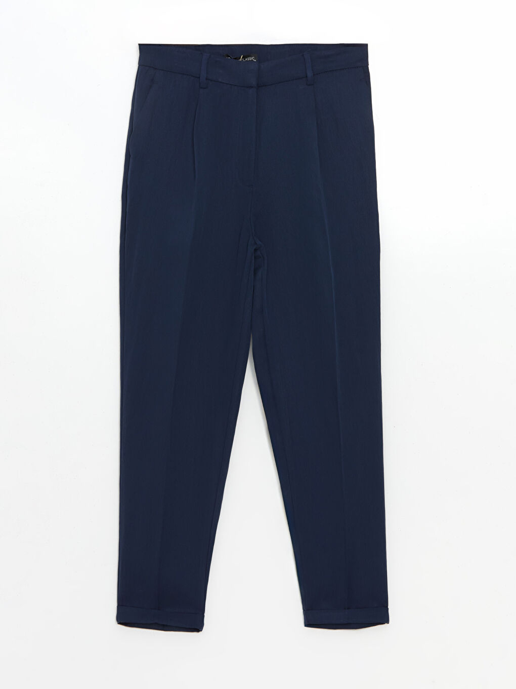 Belted Linen-Look Women's Trousers -S55568Z8-E1J