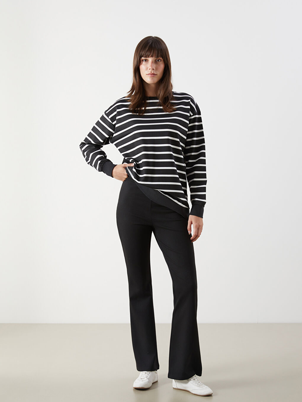 LCW Comfort Elastic Waist Tights For Women -S55570Z8-CVL