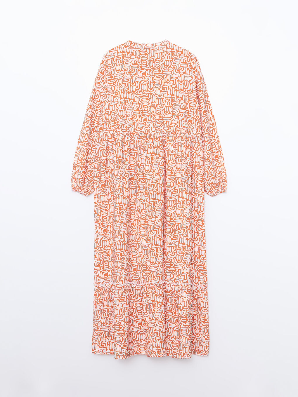 فستان نسائي منقوش بياقة جد-5