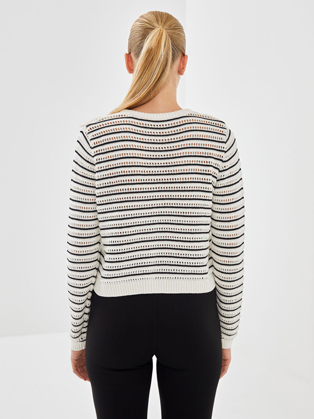 Crew Neck Women's Knitwear Cardigan -S55605Z8-R9J