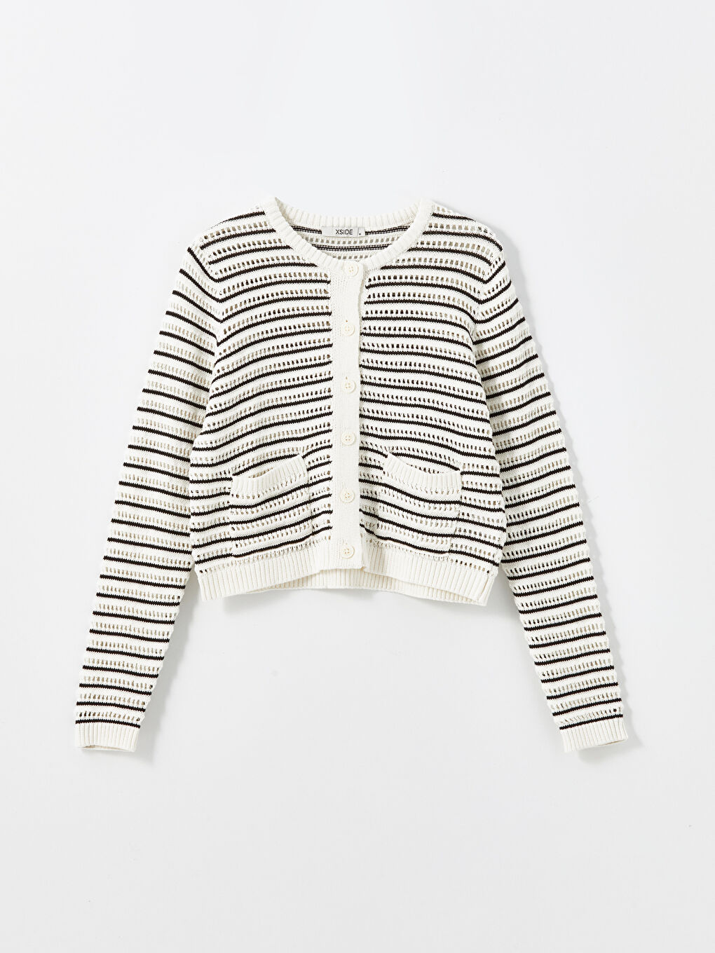 Crew Neck Women's Knitwear Cardigan -S55605Z8-R9J