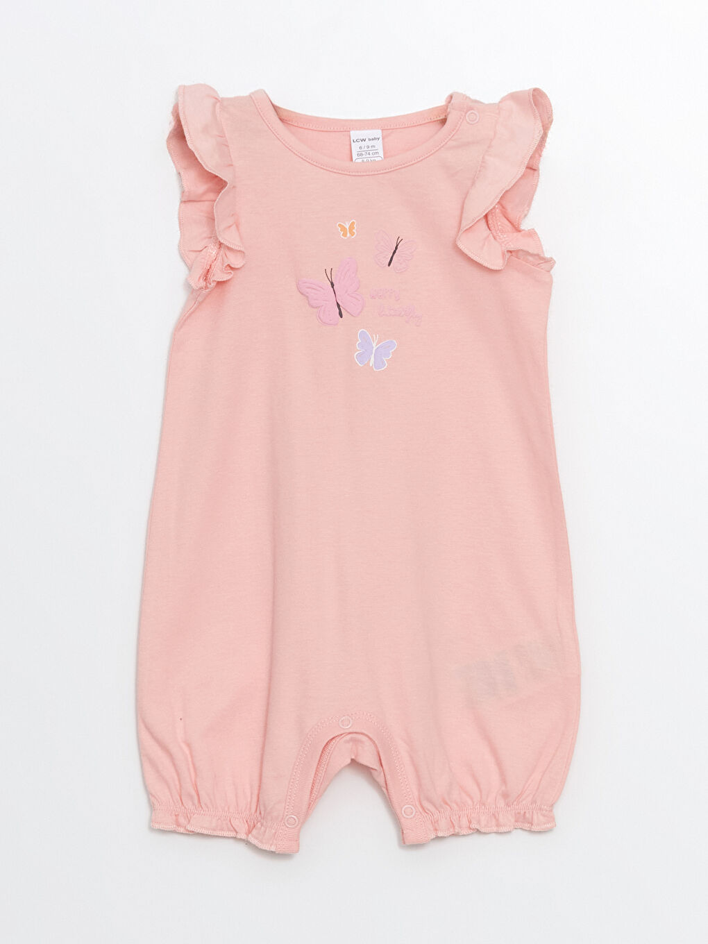 Pembe Bisiklet Taka Baskılı Kız Bebek Tulum